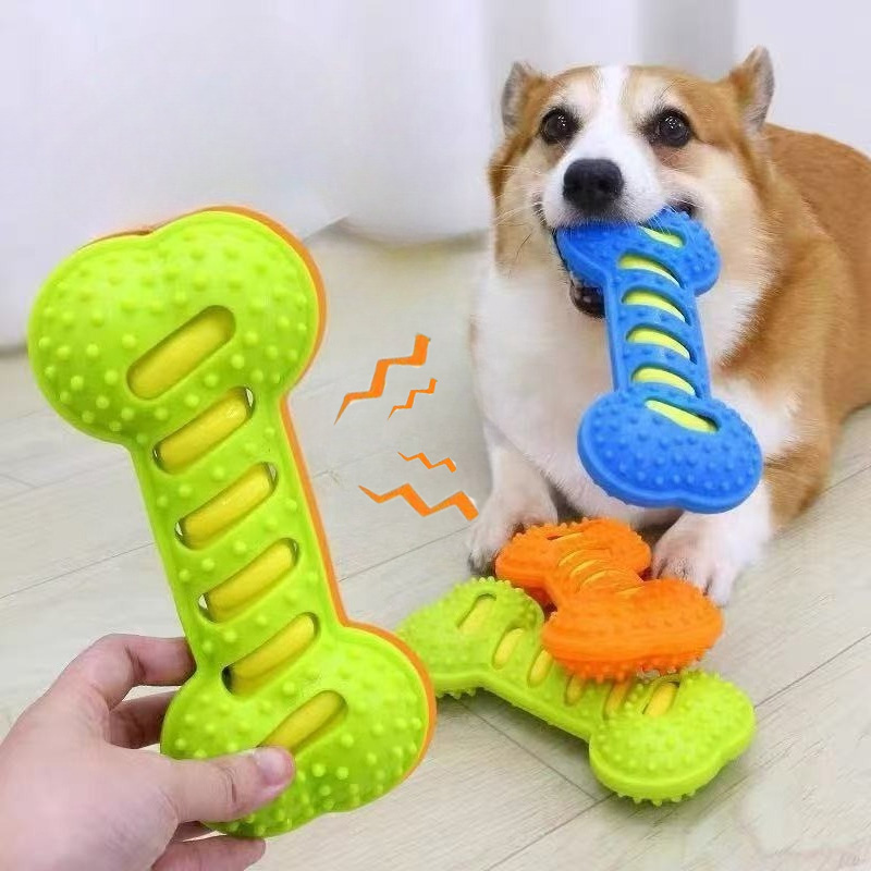 Dog Treat Puzzle Toy - Zabawki do żucia dla psów, gumowa