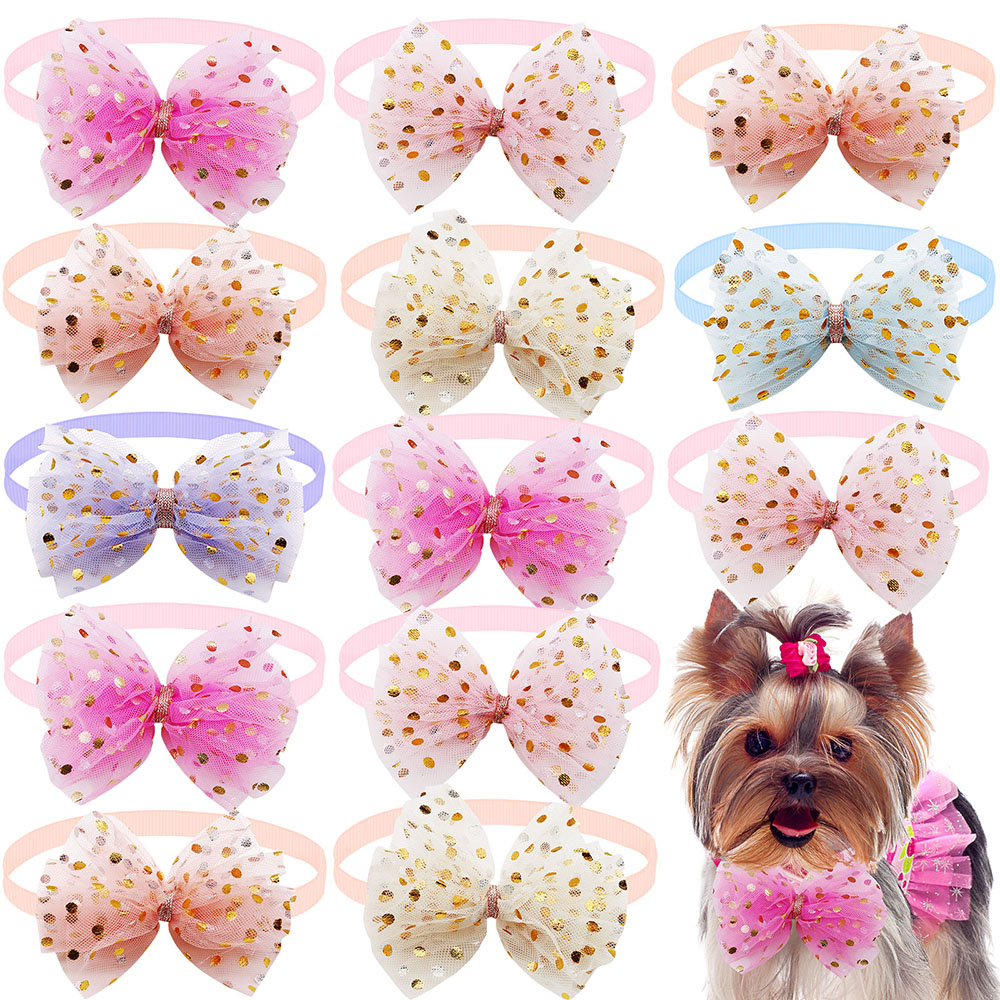 Pet Supplies In Bulk - 50szt Koronkowe duże kokardki dla psów