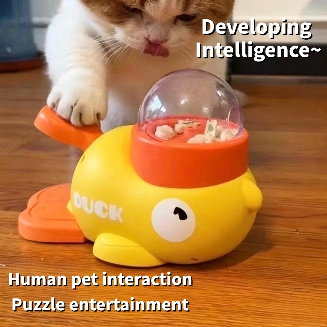 Dog Treat Puzzle Toy - Żółty dozownik przysmaków dla zwierząt w