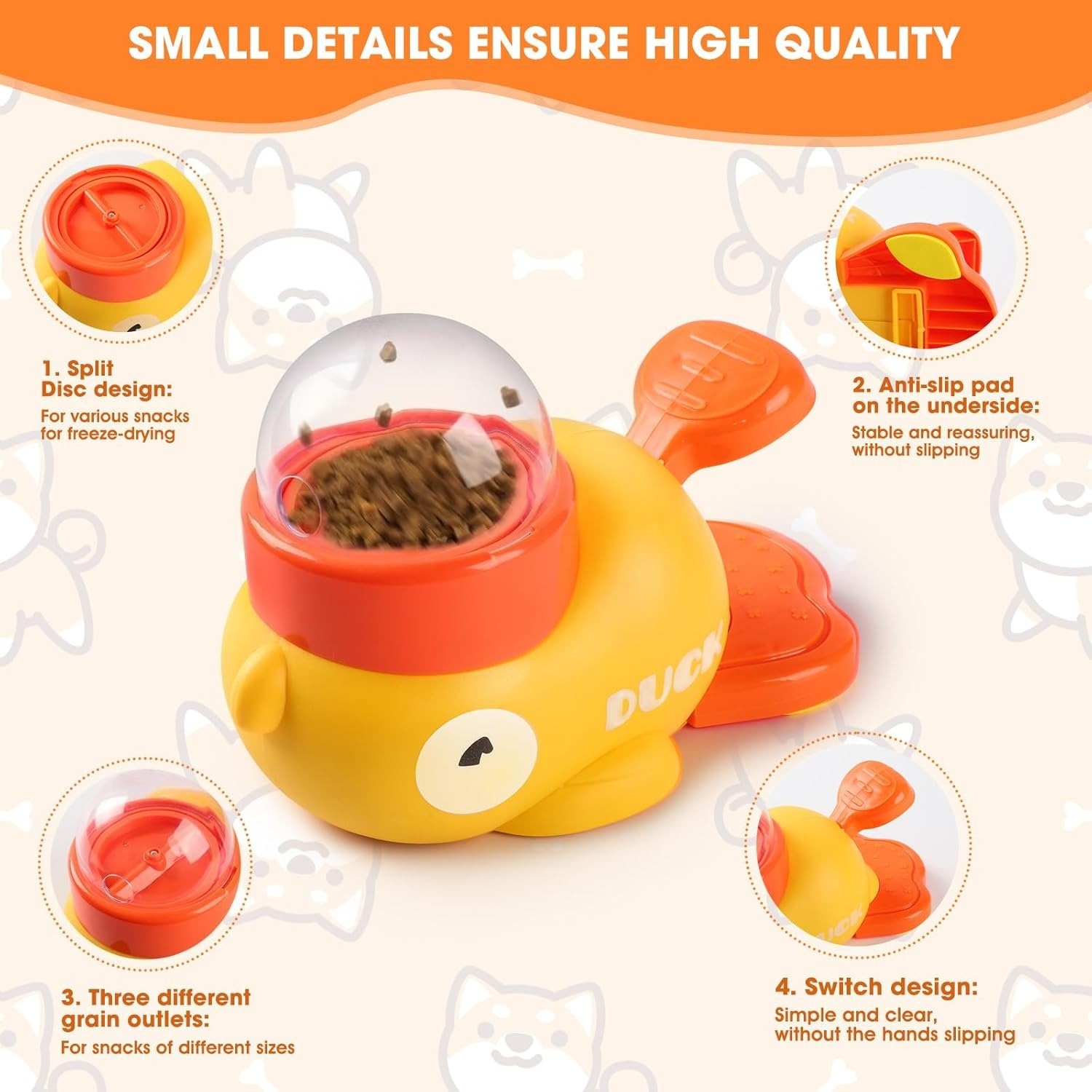 Żółty dozownik przysmaków dla  – Dog Treat Puzzle Toy recenzja i cena